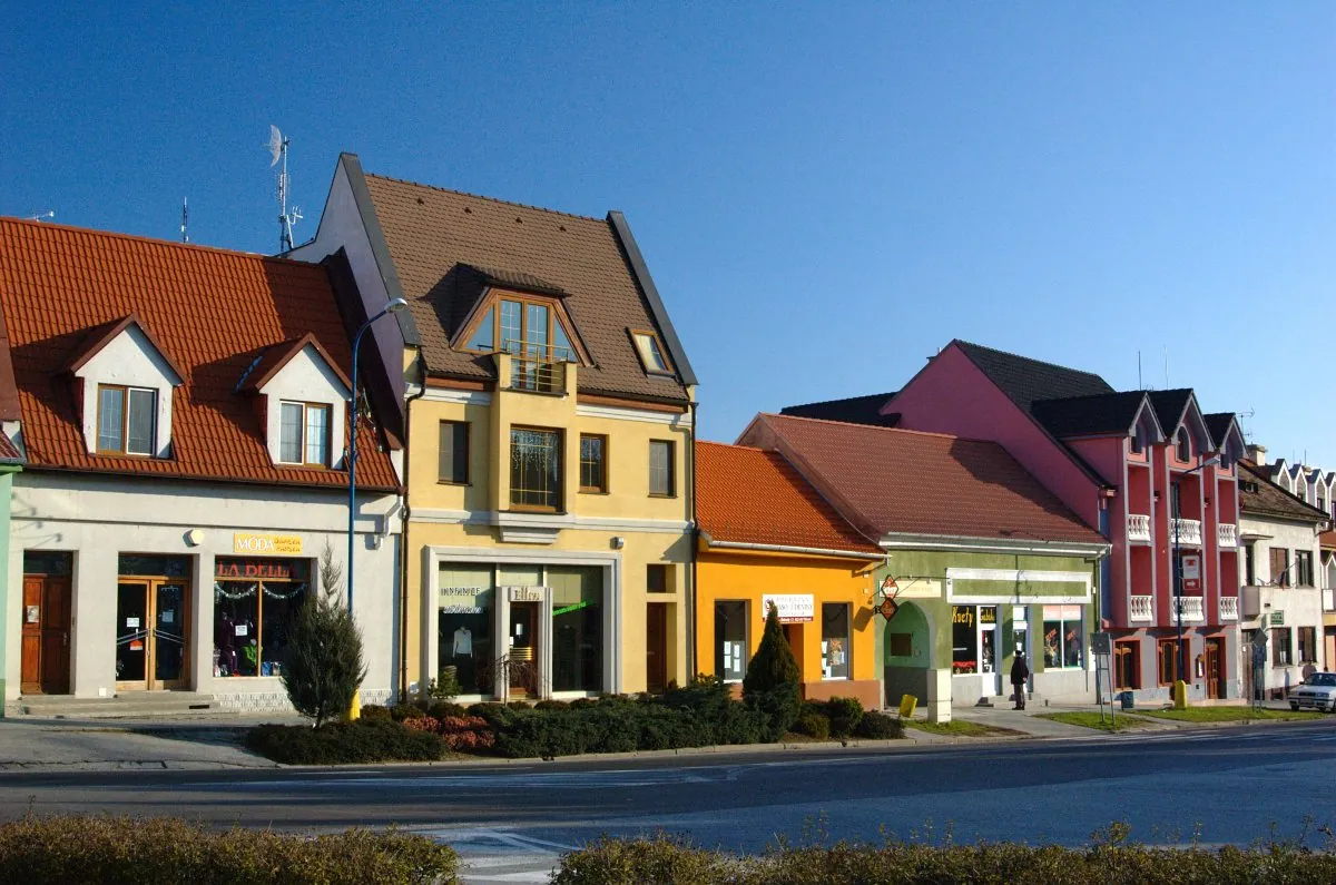 Pohľad na Vrbové — fotografia „Vrbove city centre“